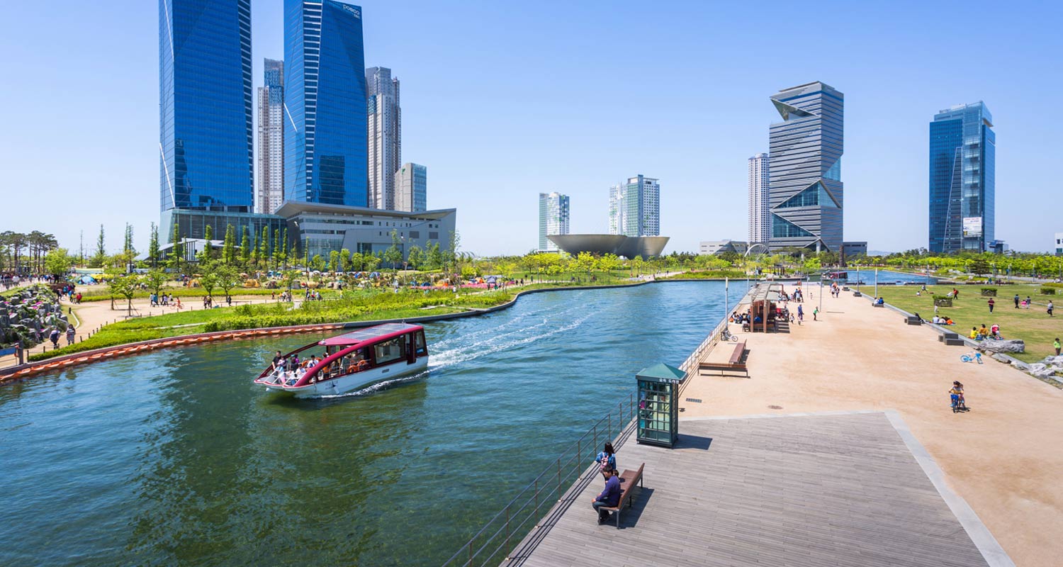 Waterway in Songdo, South Korea