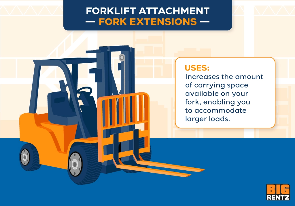 forklift fork extensions attachment