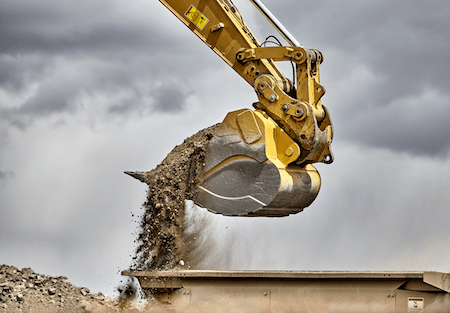 Stormy construction site