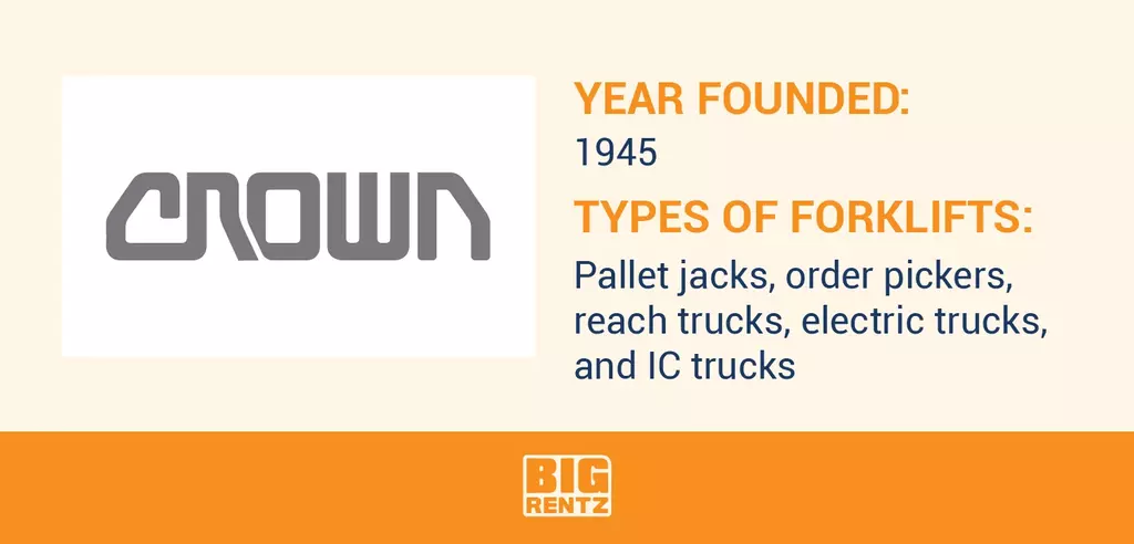 Crown Equipment Corporation types of forklifts