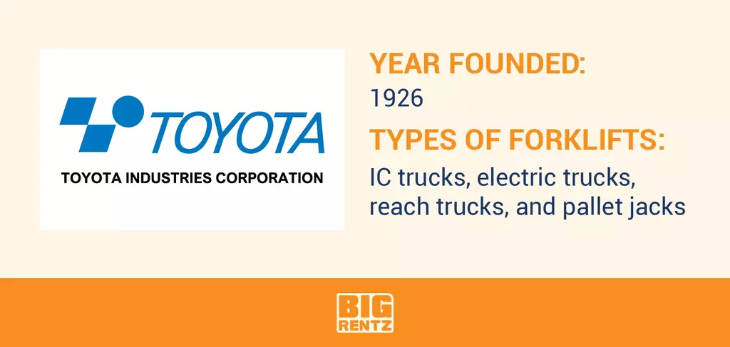 Toyota Industries Corporation types of forklifts