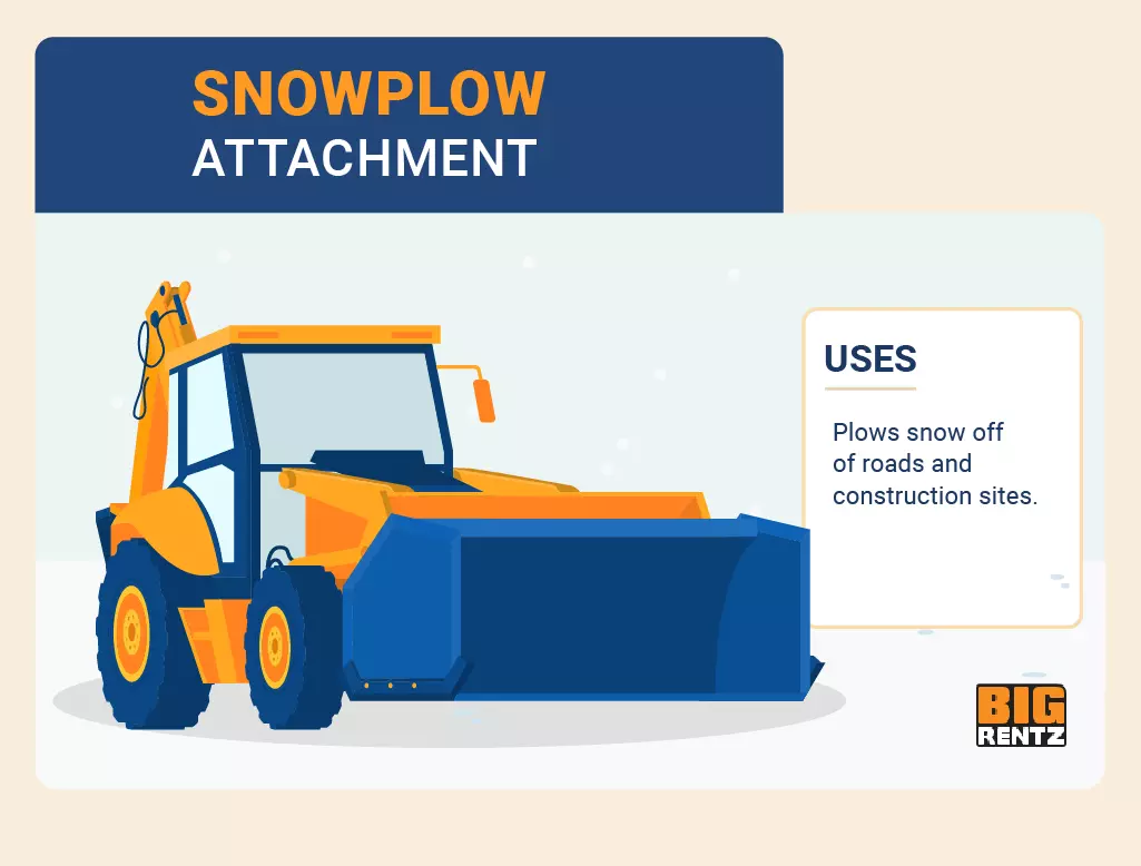 backhoe snowplow attachment