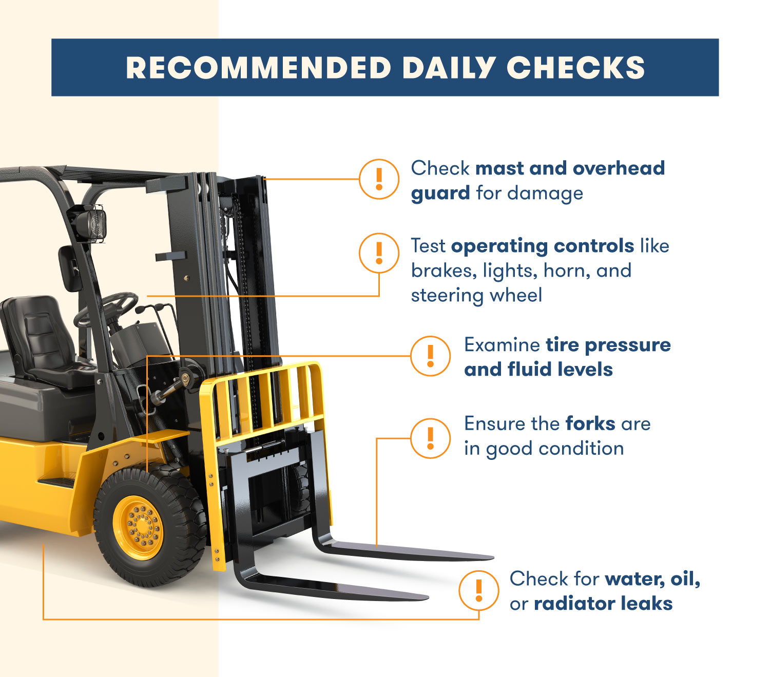 forklift recommended checklist